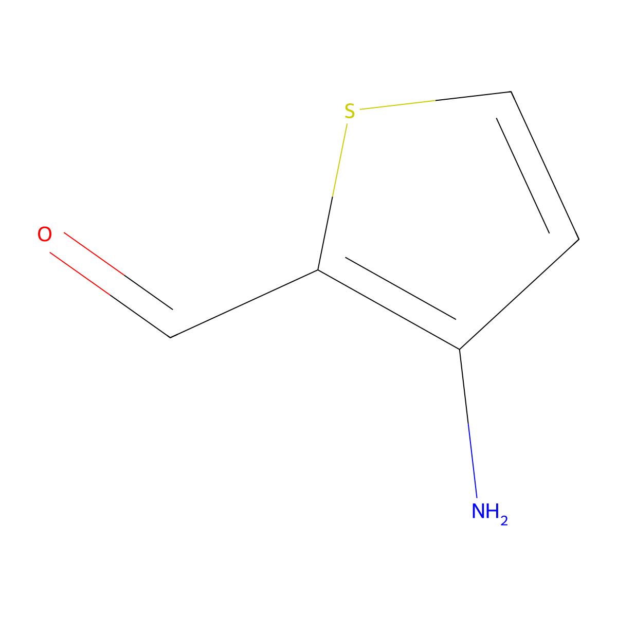 3-Aminothiophene-2-carbaldehyde molecular structure, CAS 56489-01-1