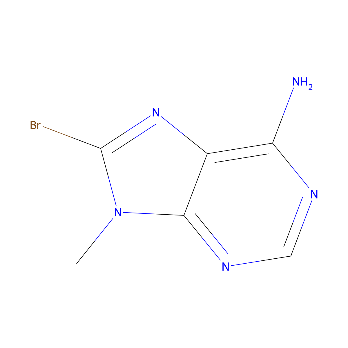 8-Bromo-9-methyladenine molecular structure, CAS 56489-40-8