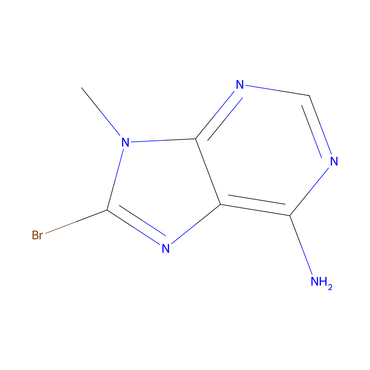 8-Bromo-9-methyladenine molecular structure, CAS 56489-40-8