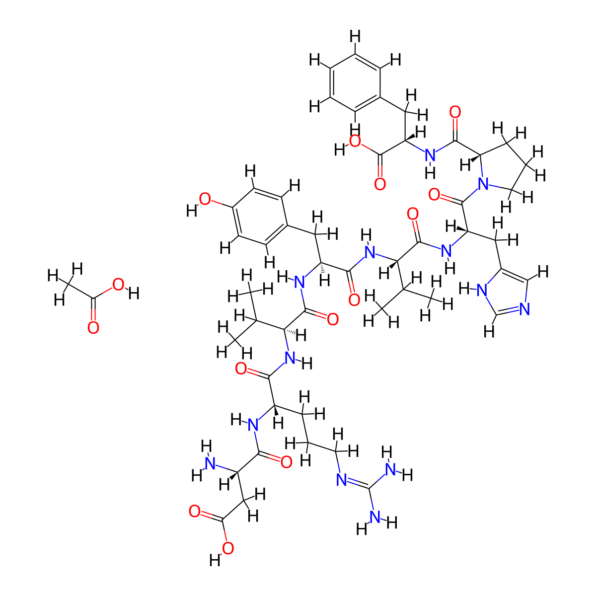 5-L-Valineangiotensin II acetate molecular structure, CAS 5649-07-0