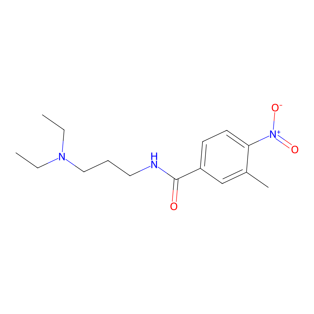 N-[3-(diethylamino)propyl]-3-methyl-4-nitrobenzamide molecular structure, CAS 5649-79-6