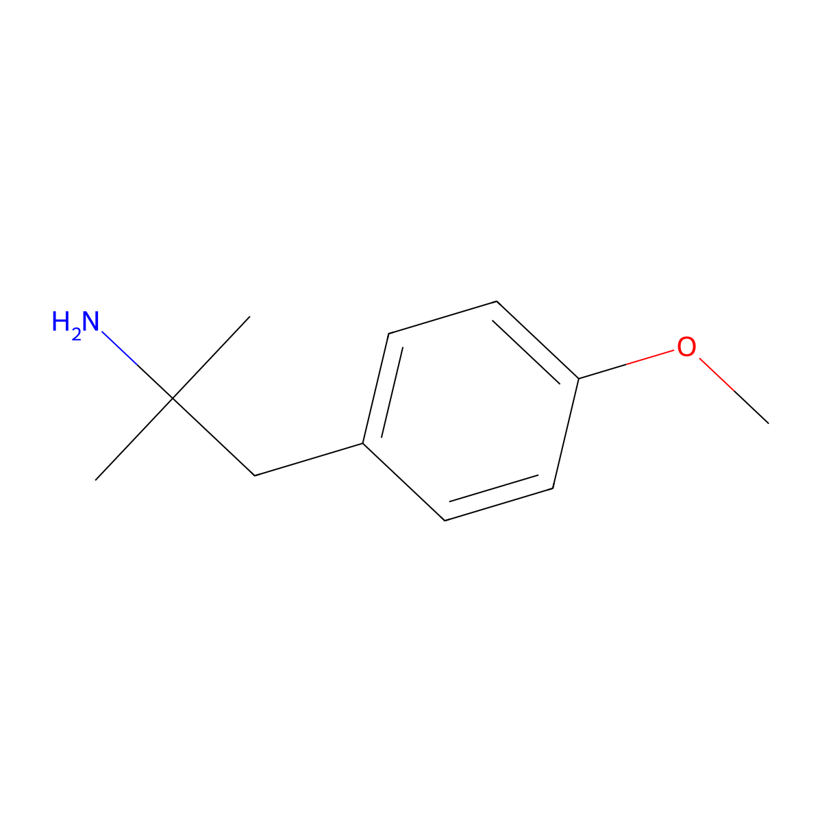 2-(4-Methoxyphenyl)-1,1-dimethylethylamine molecular structure, CAS 56490-94-9