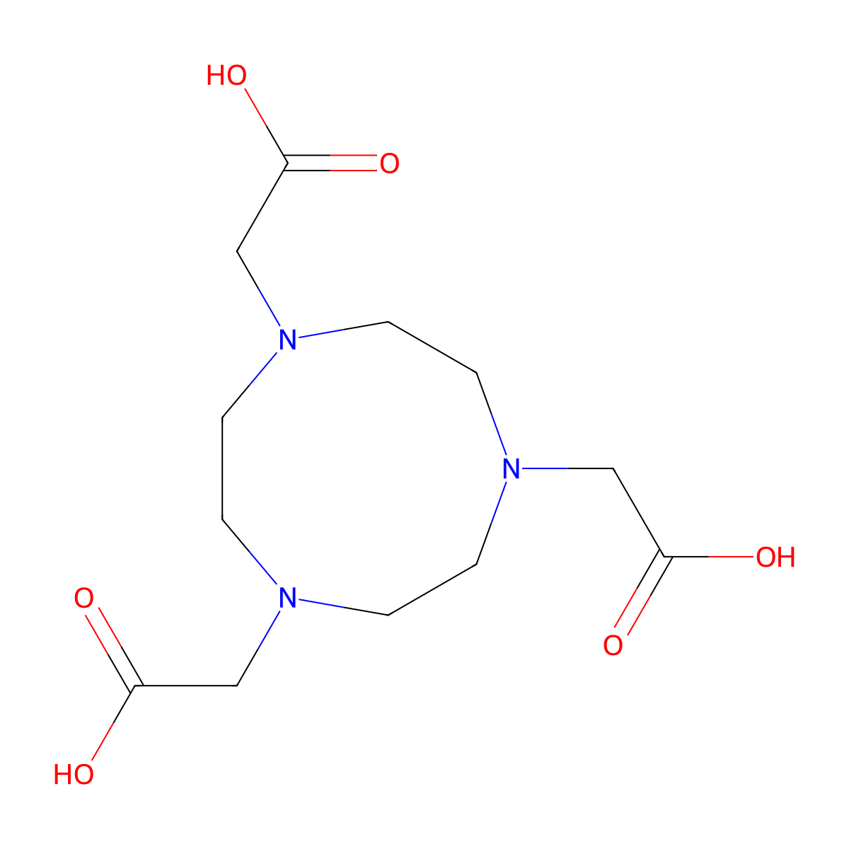 1,4,7-triazacyclononane-N,N',N''-triacetic acid molecular structure, CAS 56491-86-2