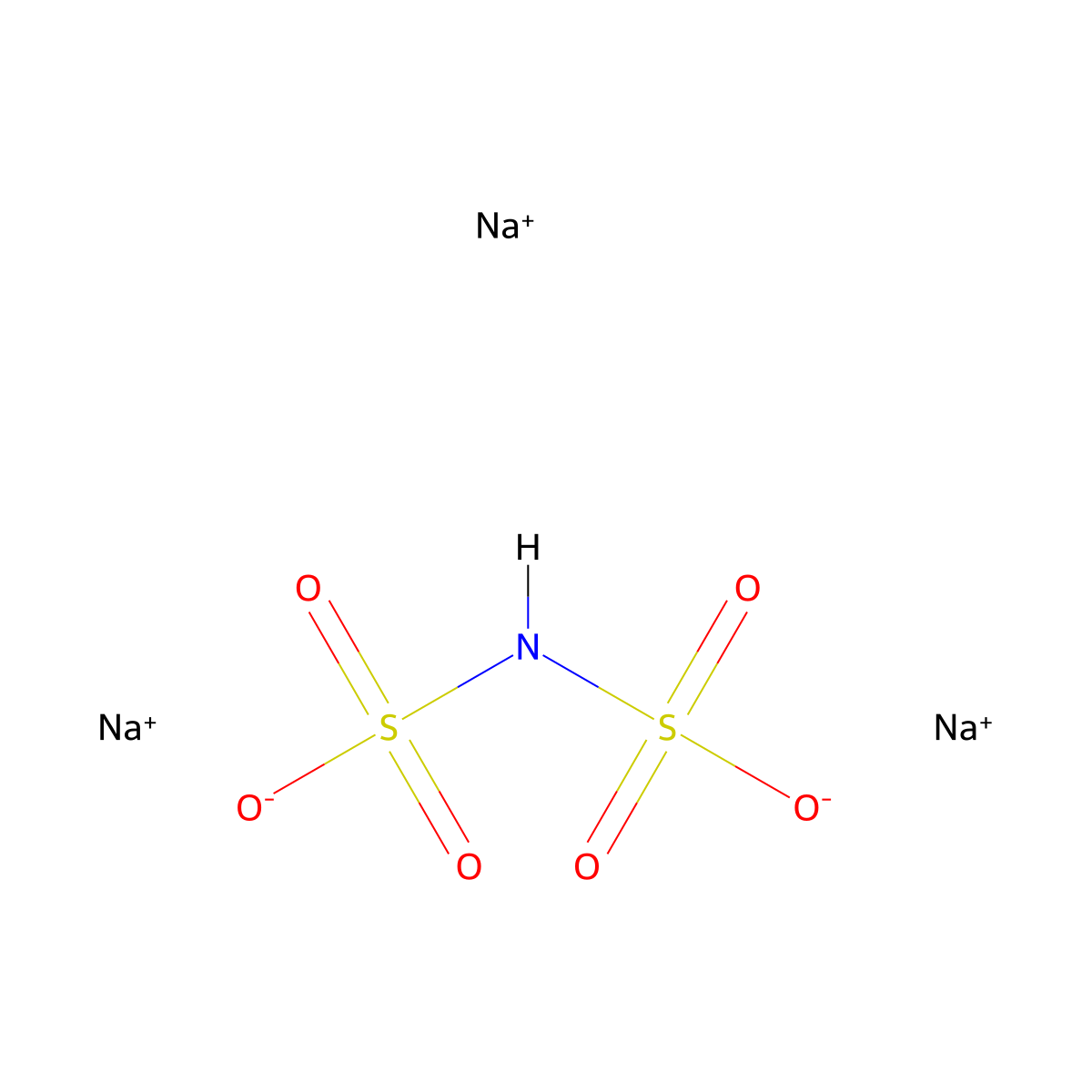 Imidodisulfuric acid, sodium salt (1:3) molecular structure, CAS 56491-89-5