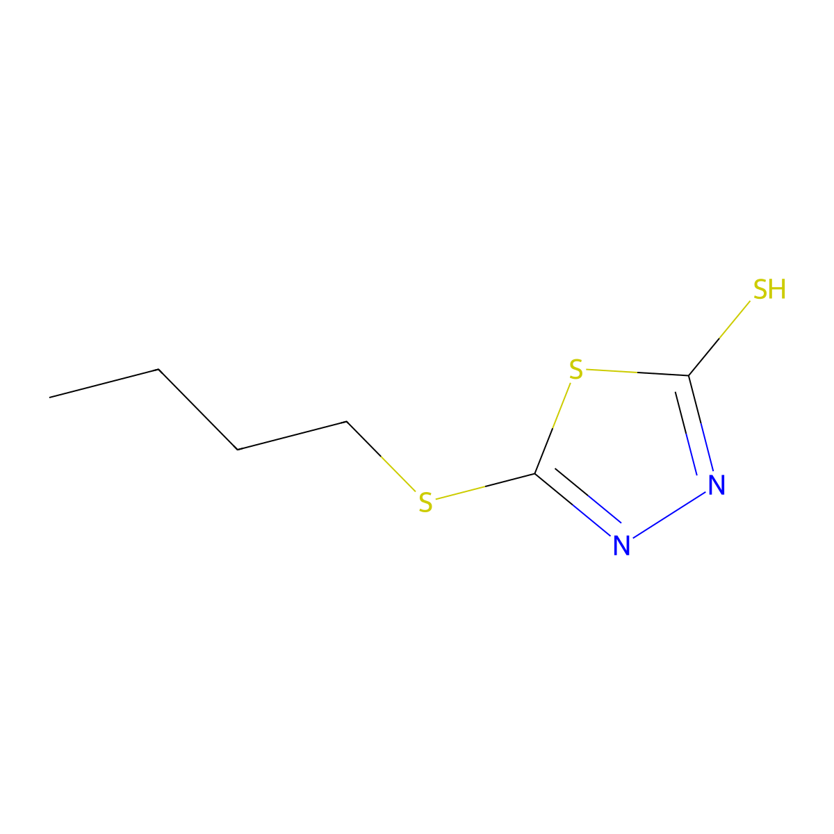 5-(Butylthio)-1,3,4-thiadiazole-2-thiol molecular structure, CAS 56492-83-2