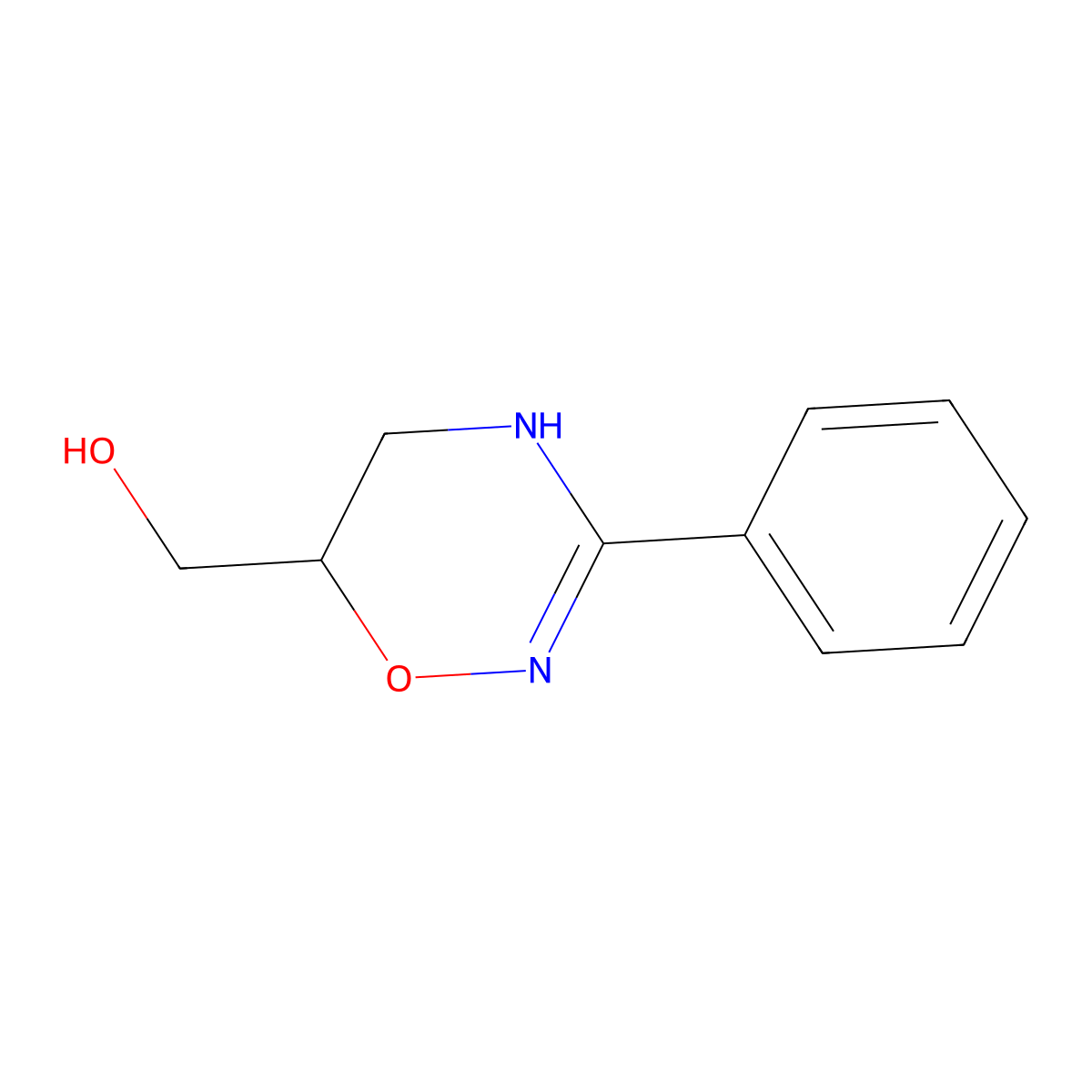 (3-phenyl-5,6-dihydro-4H-1,2,4-oxadiazin-6-yl)methanol molecular structure, CAS 56493-85-7