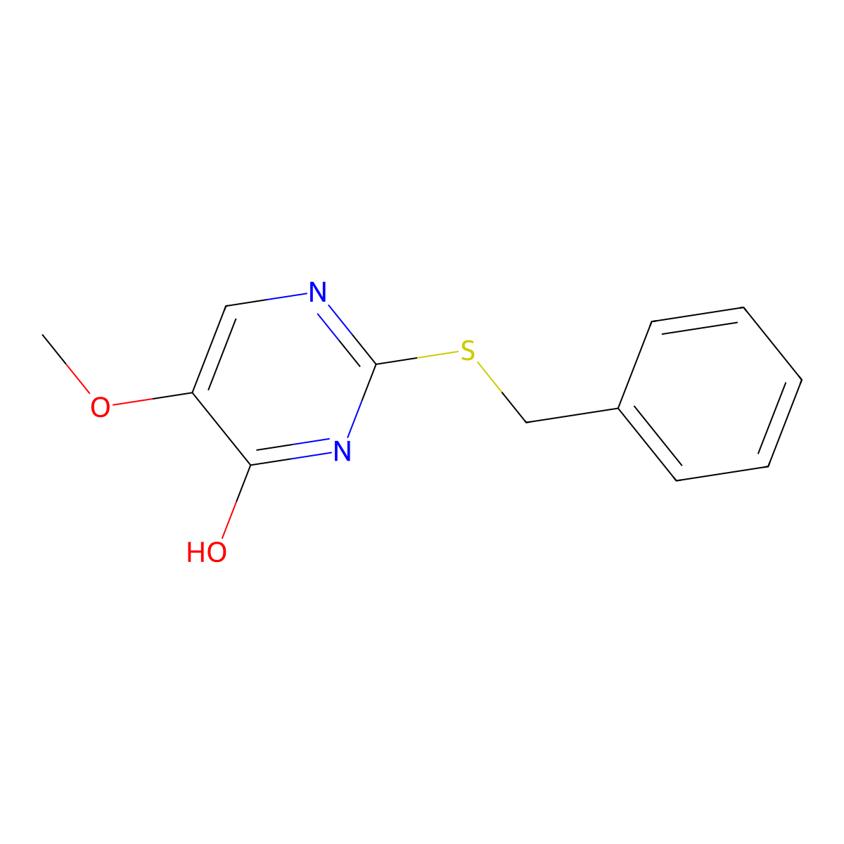 2-(Benzylsulfanyl)-5-methoxy-4-pyrimidinol molecular structure, CAS 56495-12-6