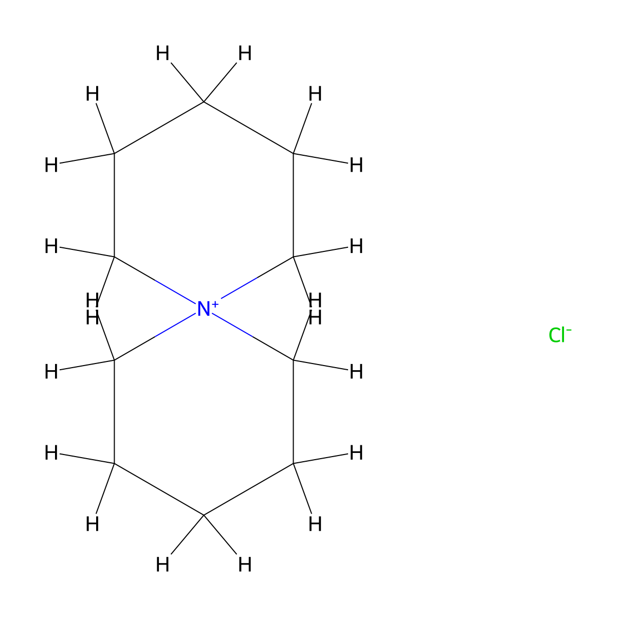 6-Azaspiro[5.5]undecan-6-ium chloride molecular structure, CAS 56496-16-3