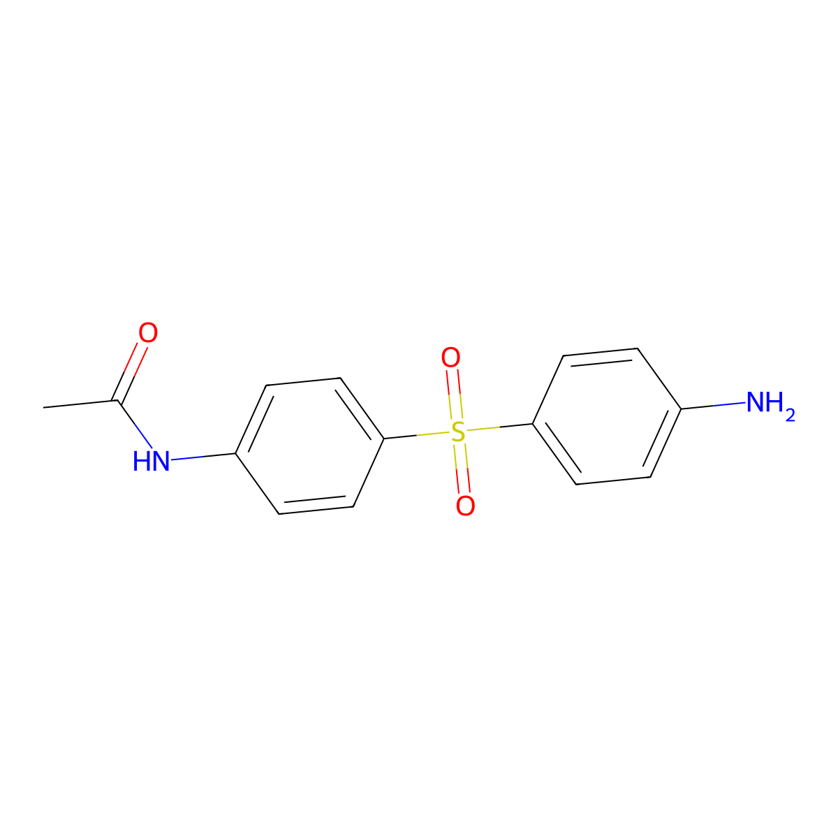 Monoacetyldapsone molecular structure, CAS 565-20-8