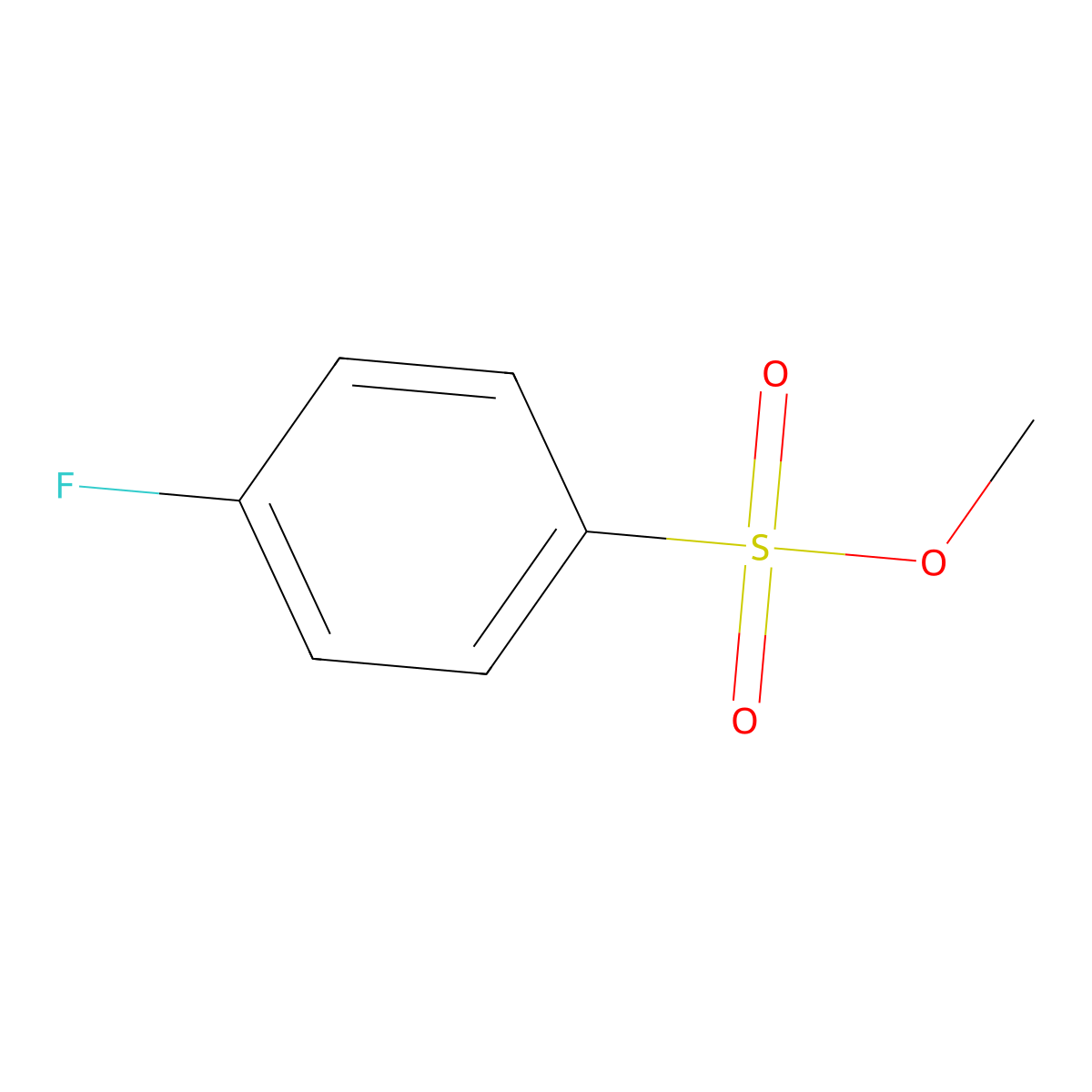 Methyl 4-fluorobenzene-1-sulfonate molecular structure, CAS 565-45-7