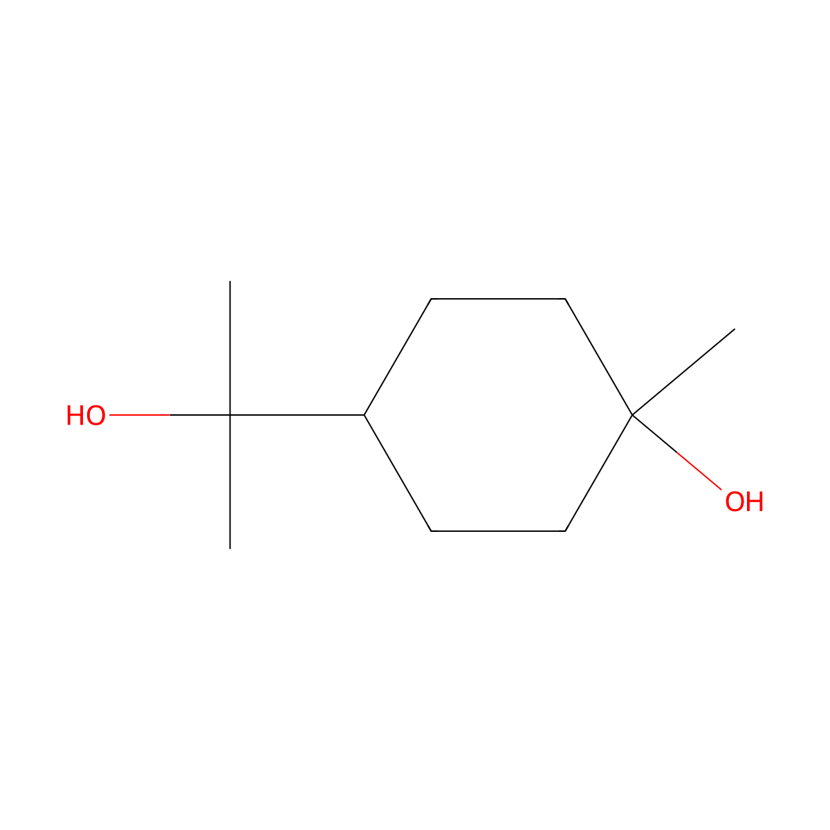 Terpin molecular structure, CAS 565-48-0