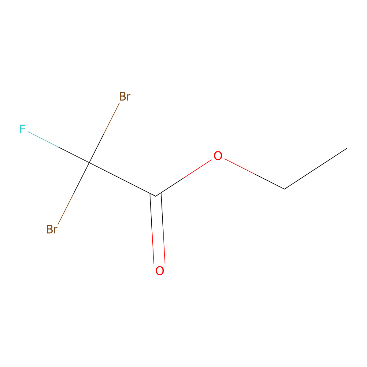 Ethyl 2,2-dibromo-2-fluoroacetate molecular structure, CAS 565-53-7