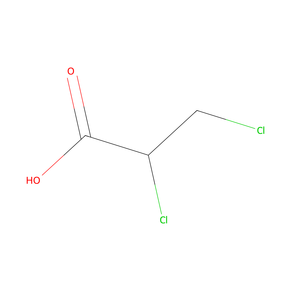 2,3-Dichloropropionic acid molecular structure, CAS 565-64-0
