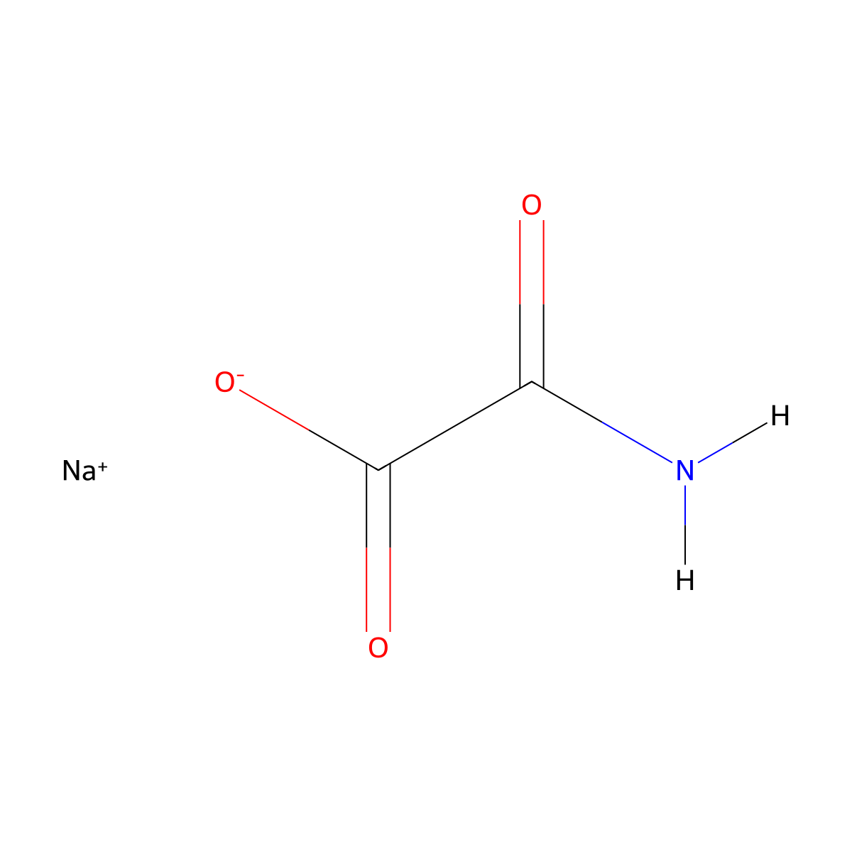 Acetic acid, 2-amino-2-oxo-, sodium salt (1:1) molecular structure, CAS 565-73-1