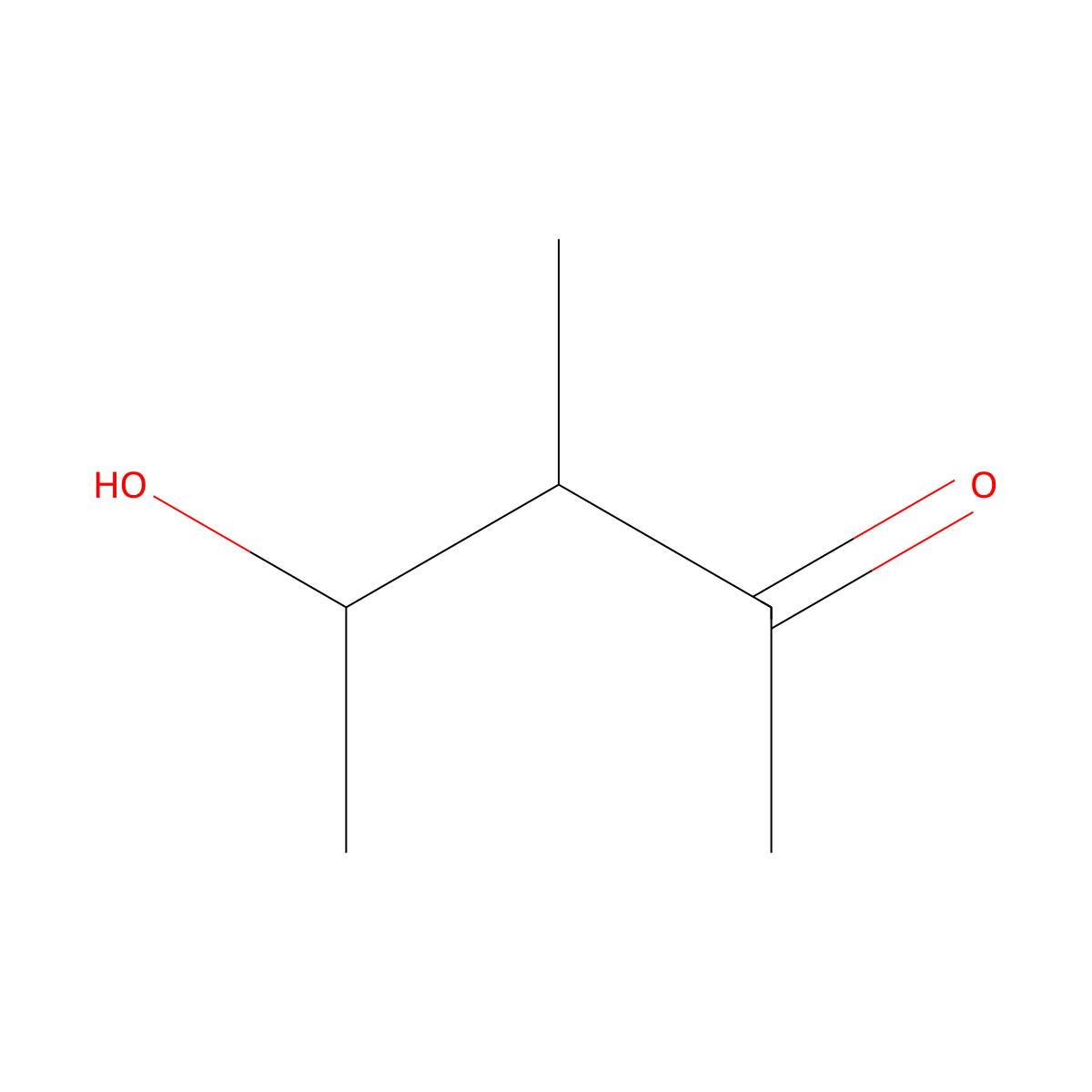 4-Hydroxy-3-methyl-2-pentanone molecular structure, CAS 565-79-7