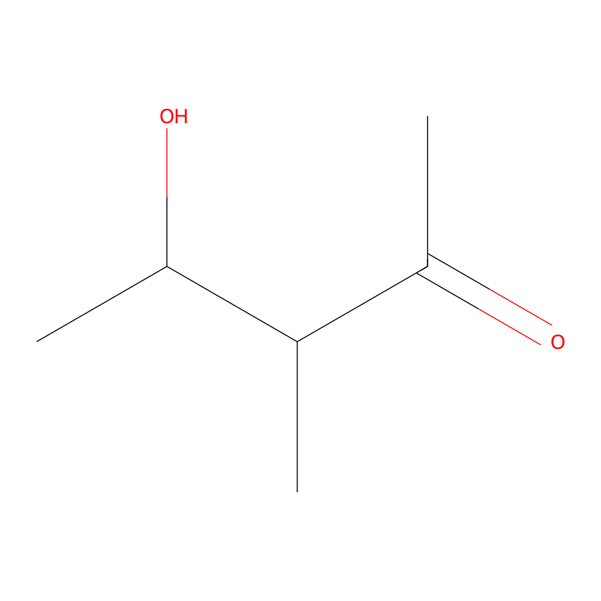 4-Hydroxy-3-methyl-2-pentanone molecular structure, CAS 565-79-7
