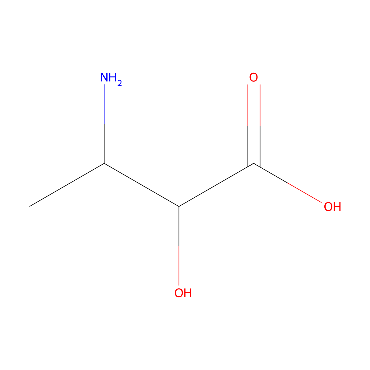 3-Amino-2-hydroxybutanoic acid molecular structure, CAS 565-81-1