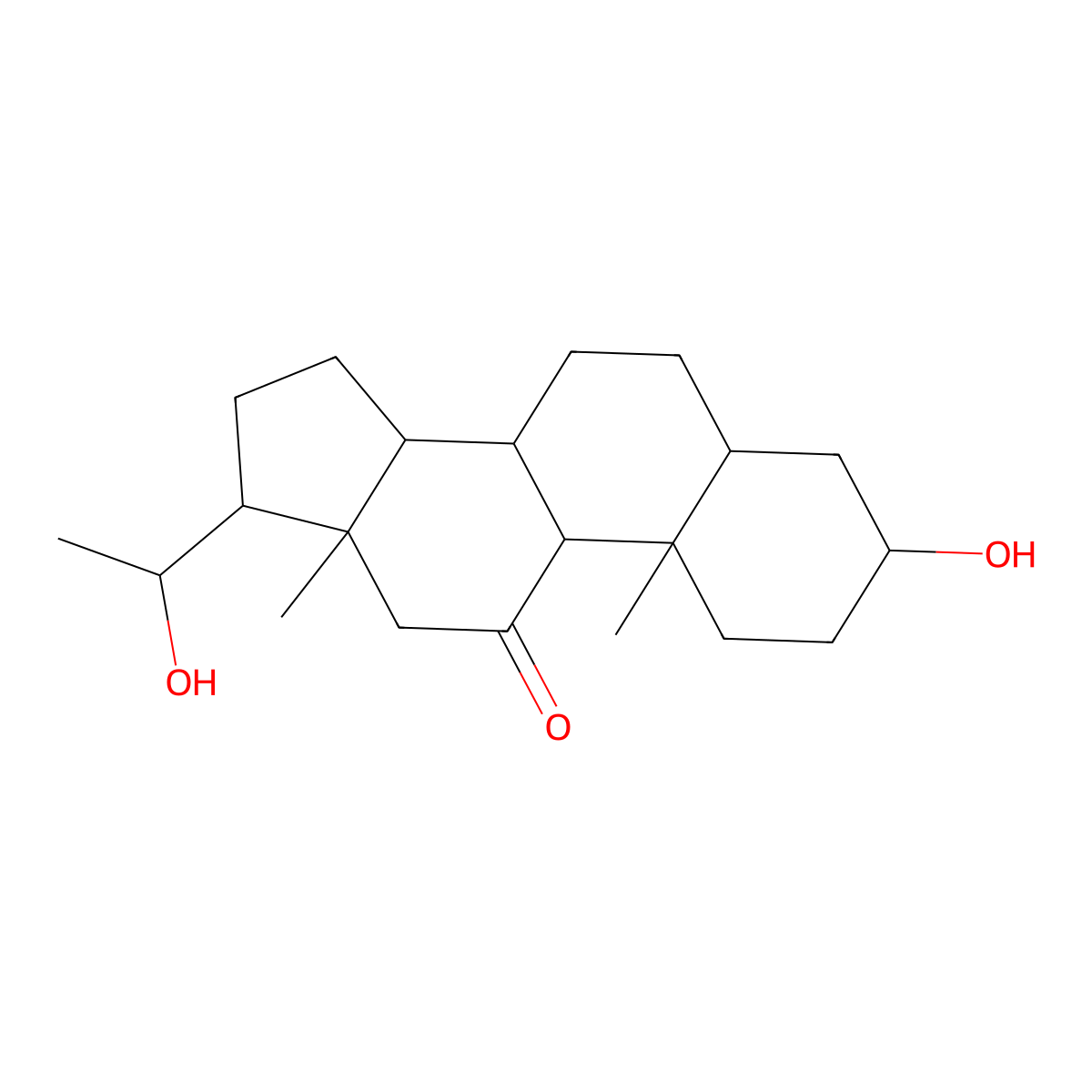 3,20-Dihydroxypregnan-11-one molecular structure, CAS 565-98-0