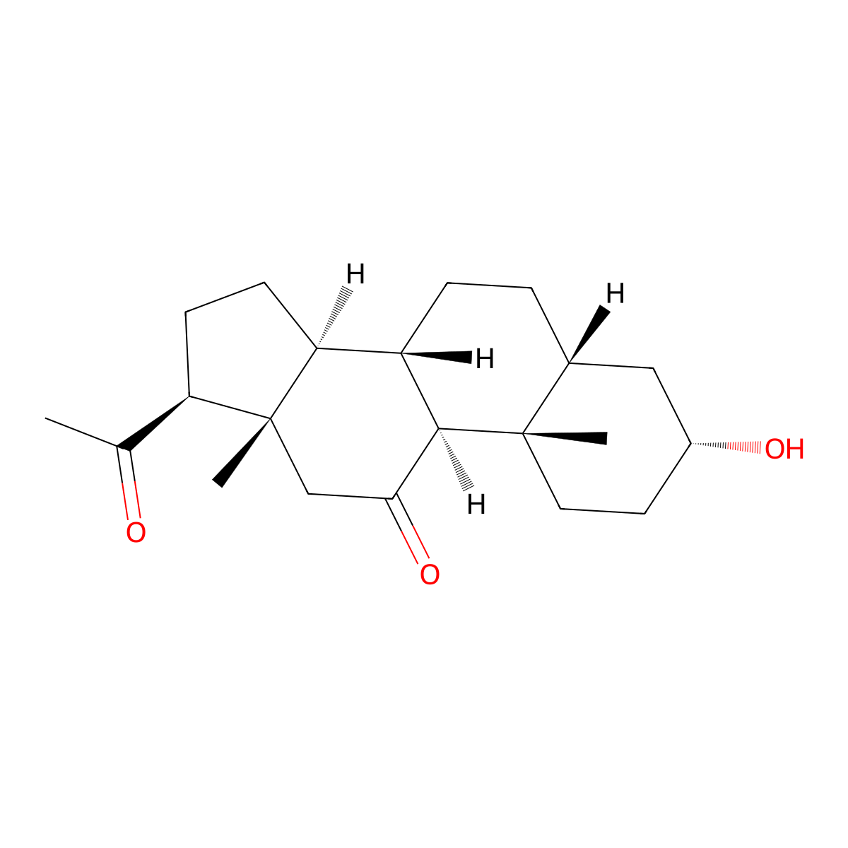 (3alpha,5beta)-3-Hydroxypregnane-11,20-dione molecular structure, CAS 565-99-1