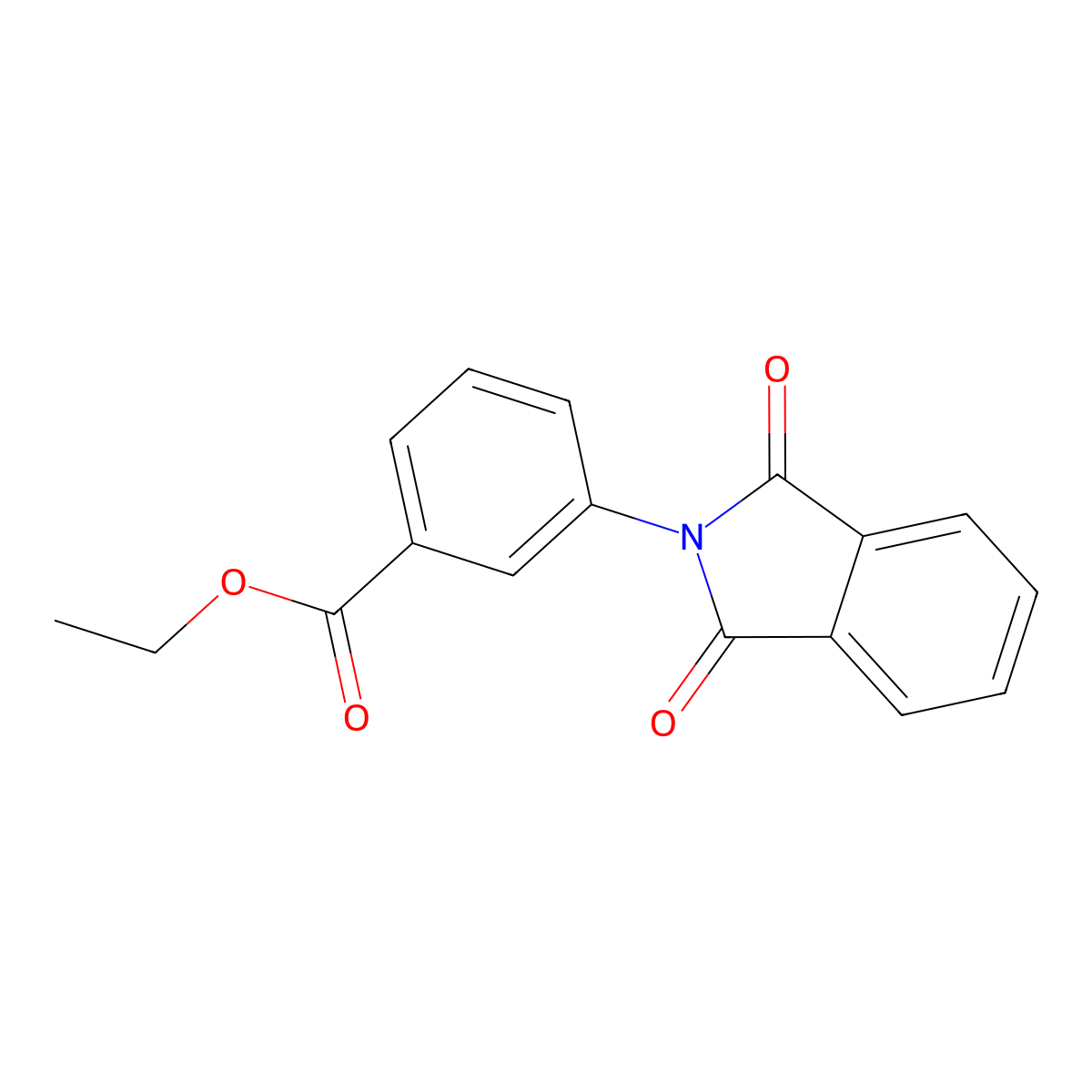 Ethyl 3-(1,3-dioxoisoindol-2-yl)benzoate molecular structure, CAS 5650-37-3
