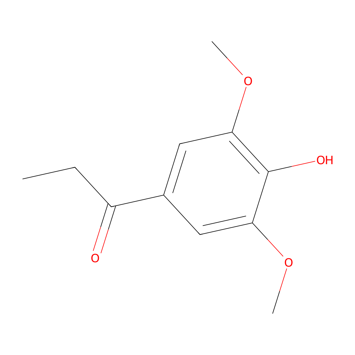 1-Propanone, 1-(4-hydroxy-3,5-dimethoxyphenyl)- molecular structure, CAS 5650-43-1