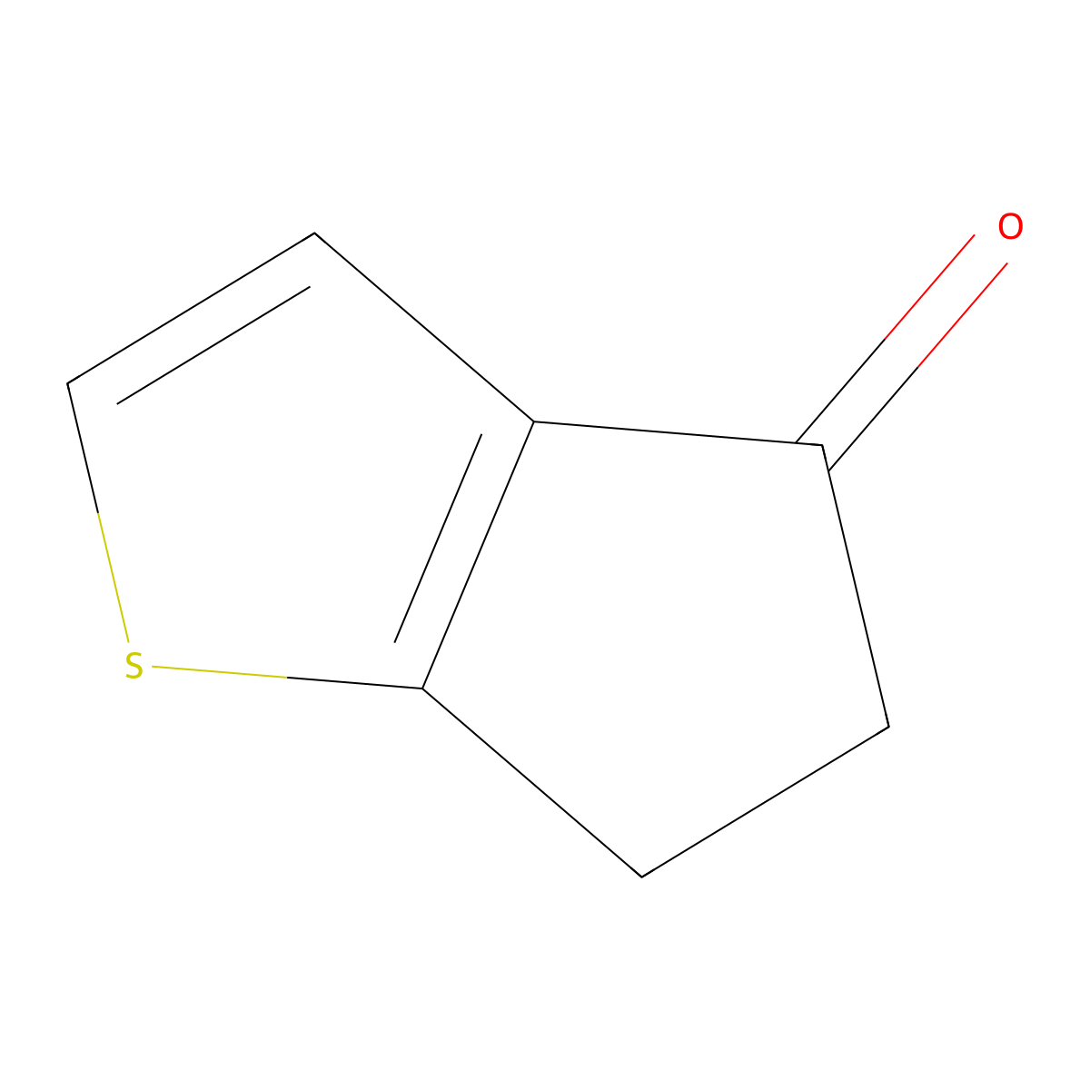 4H,5H,6H-cyclopenta[b]thiophen-4-one molecular structure, CAS 5650-51-1