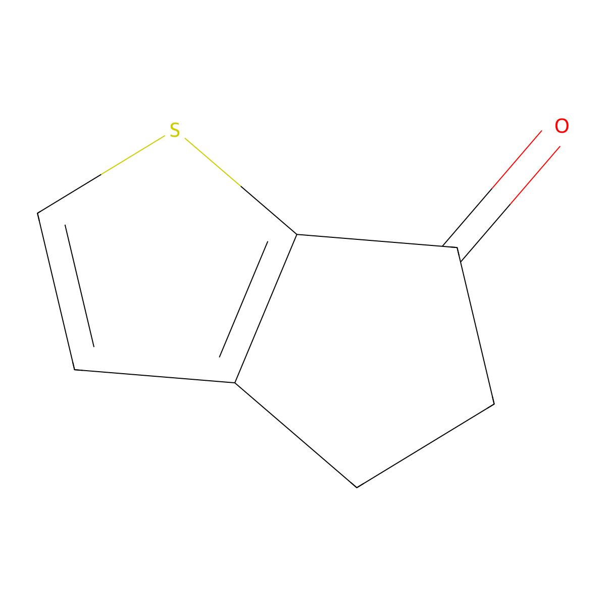 4H,5H,6H-cyclopenta(b)thiophen-6-one molecular structure, CAS 5650-52-2