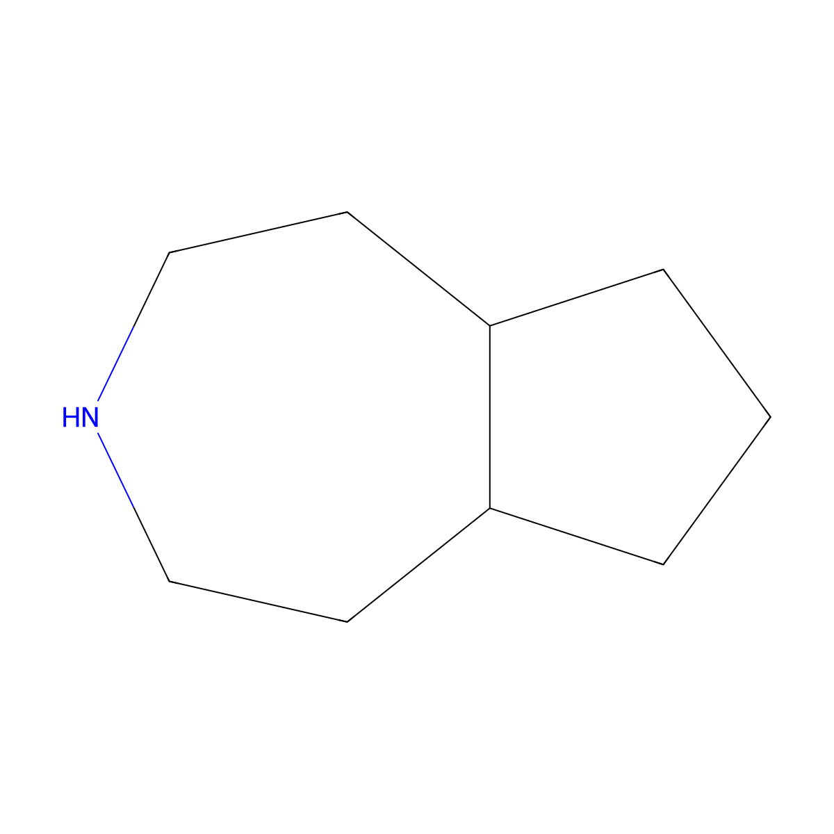 Decahydrocyclopenta[d]azepine molecular structure, CAS 5650-58-8