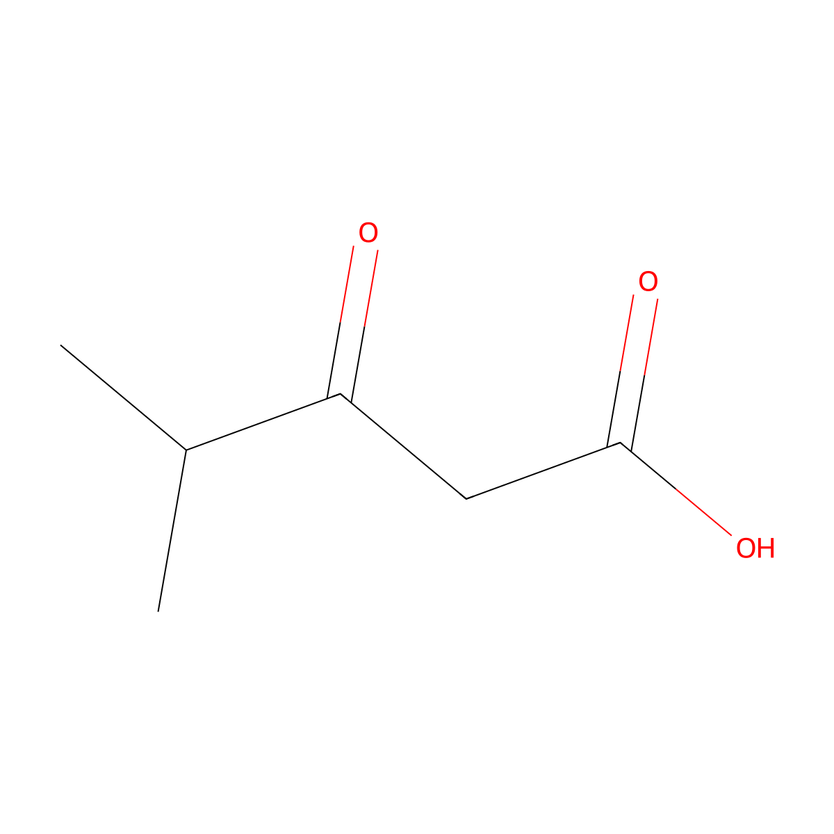 4-Methyl-3-oxopentanoic acid molecular structure, CAS 5650-76-0
