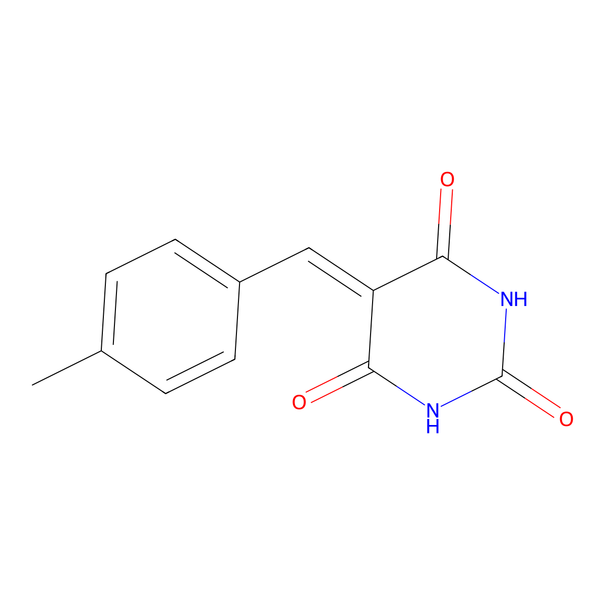 5-[(4-Methylphenyl)methylidene]-1,3-diazinane-2,4,6-trione molecular structure, CAS 56504-51-9