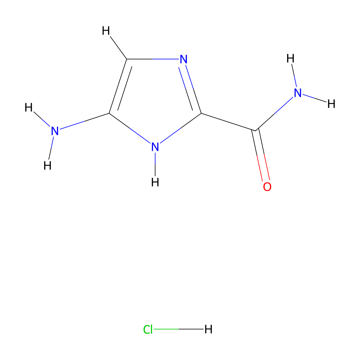 4-amino-1H-imidazole-2-carboxamide hydrochloride molecular structure, CAS 56504-99-5