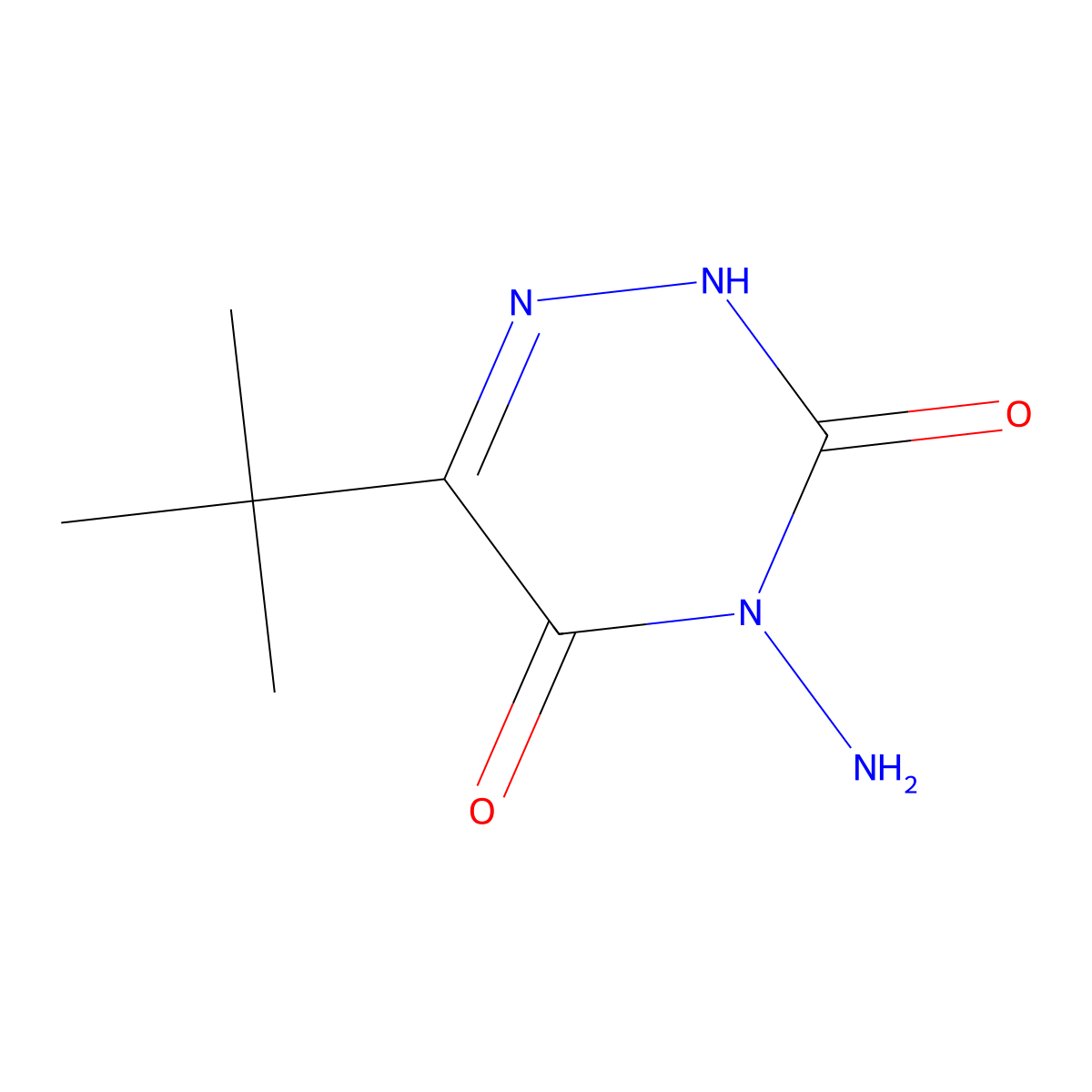 Diketometribuzin molecular structure, CAS 56507-37-0