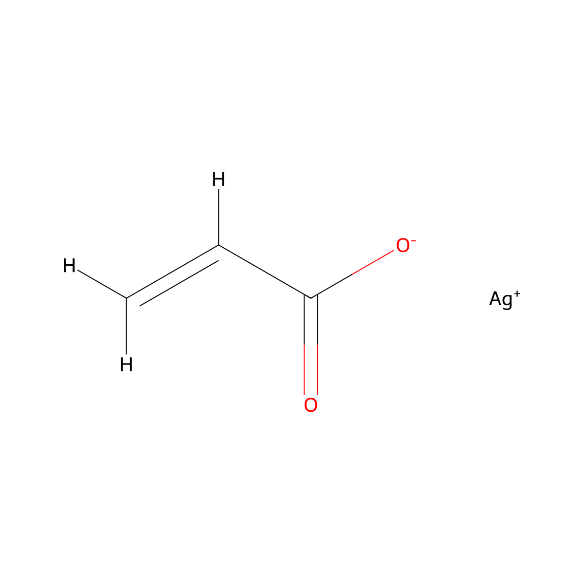 2-Propenoic acid, silver(1+) salt (1:1) molecular structure, CAS 5651-26-3