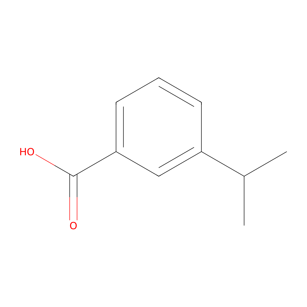 Benzoic acid, 3-(1-methylethyl)- molecular structure, CAS 5651-47-8