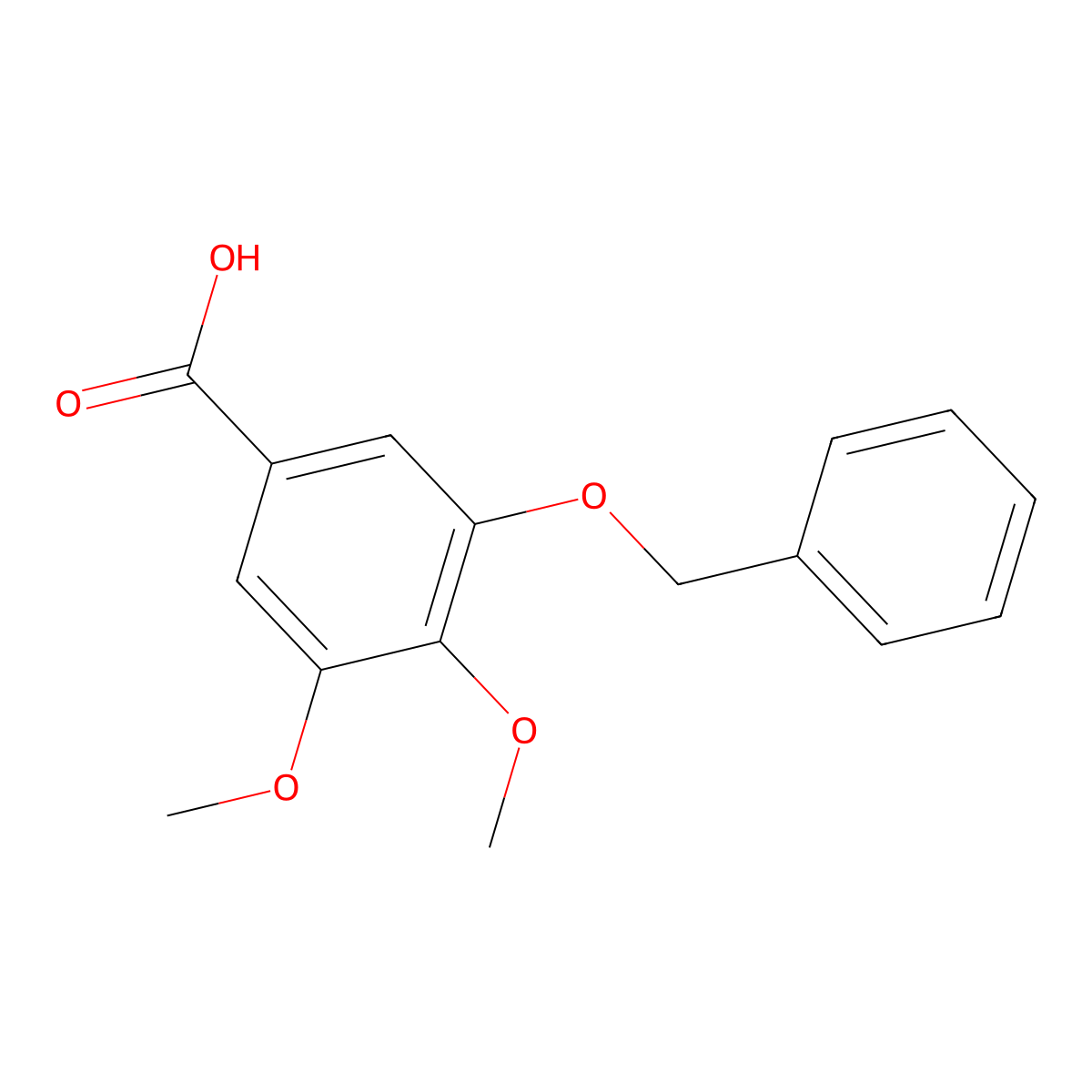 3-(Benzyloxy)-4,5-dimethoxybenzoic acid molecular structure, CAS 5651-55-8