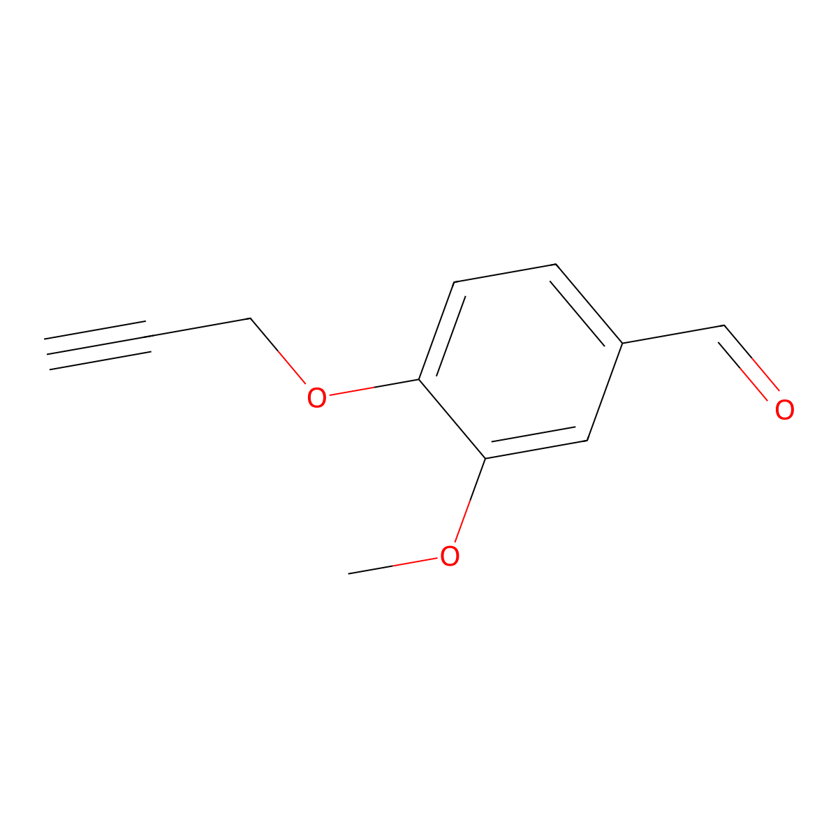 3-Methoxy-4-prop-2-ynyloxy-benzaldehyde molecular structure, CAS 5651-83-2