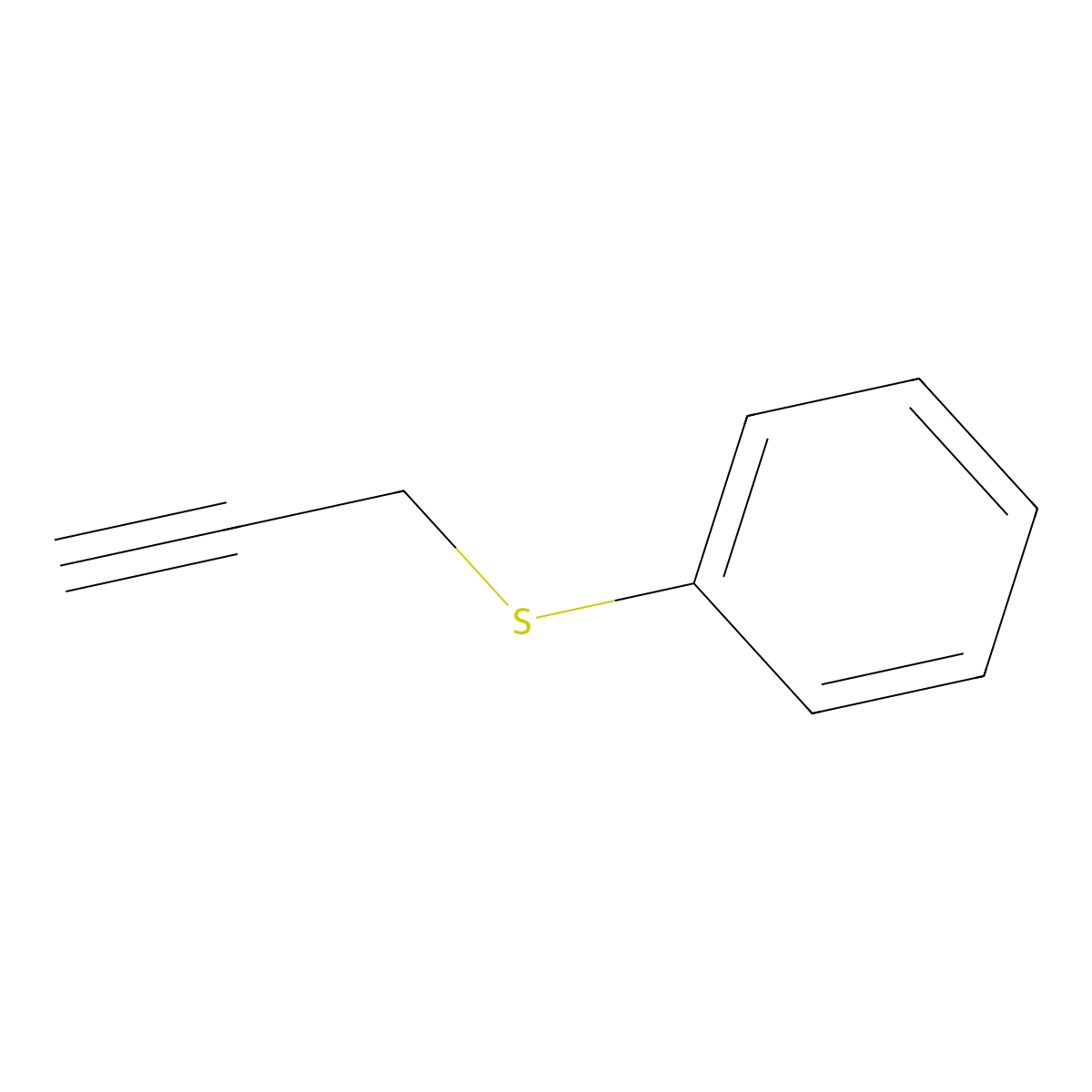 Phenyl propargyl sulfide molecular structure, CAS 5651-88-7