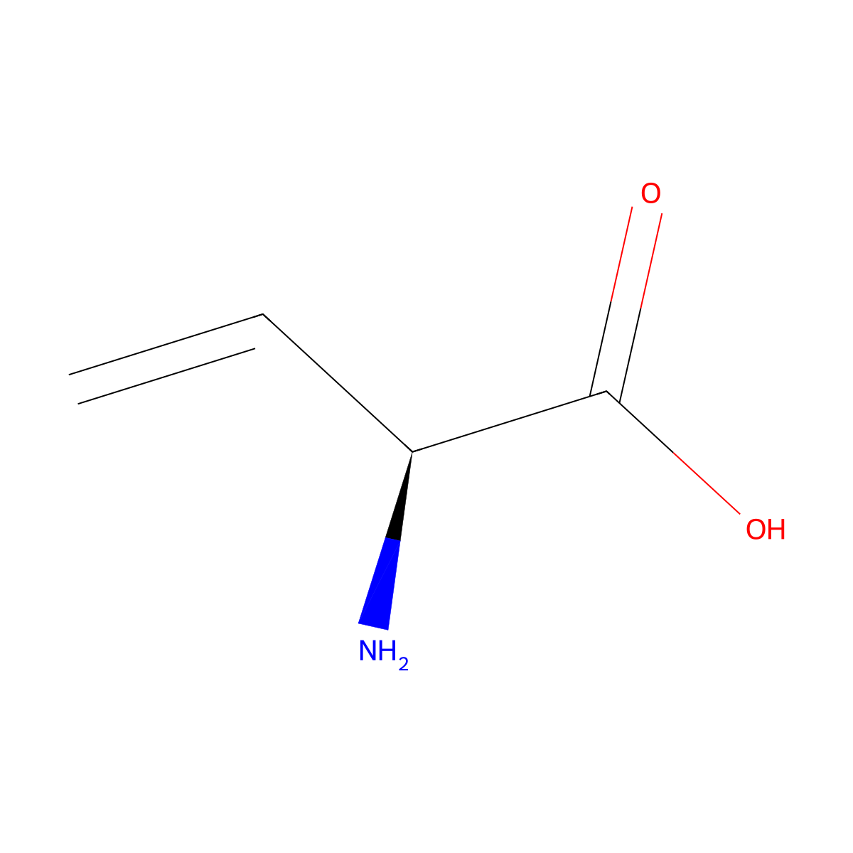 Vinylglycine molecular structure, CAS 56512-51-7