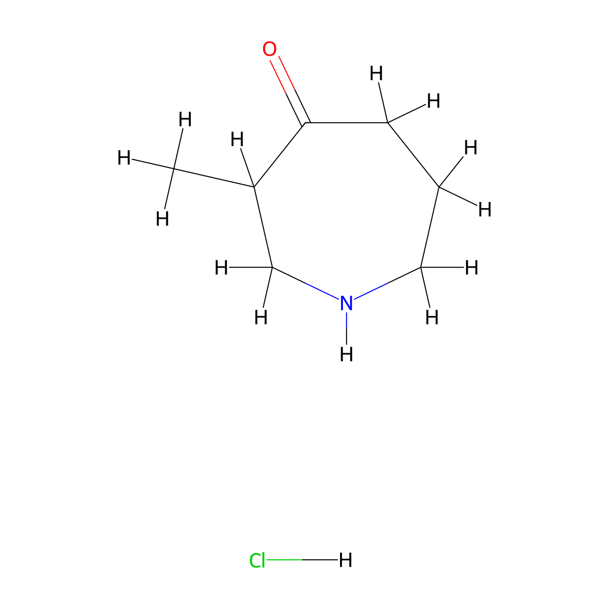 3-Methylazepan-4-one hydrochloride molecular structure, CAS 56515-23-2