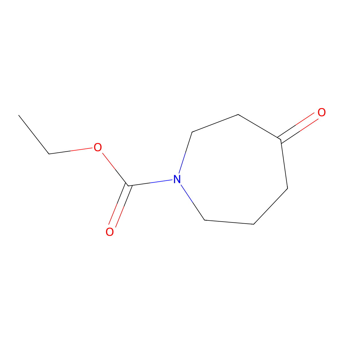 1-Carbethoxyazepan-4-one molecular structure, CAS 56515-89-0