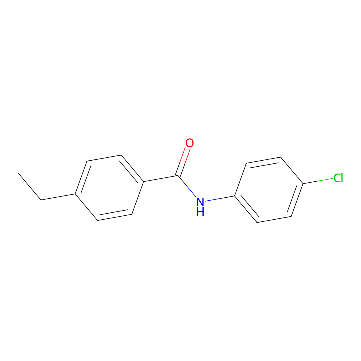 N-(4-chlorophenyl)-4-ethylbenzamide molecular structure, CAS 565159-85-5