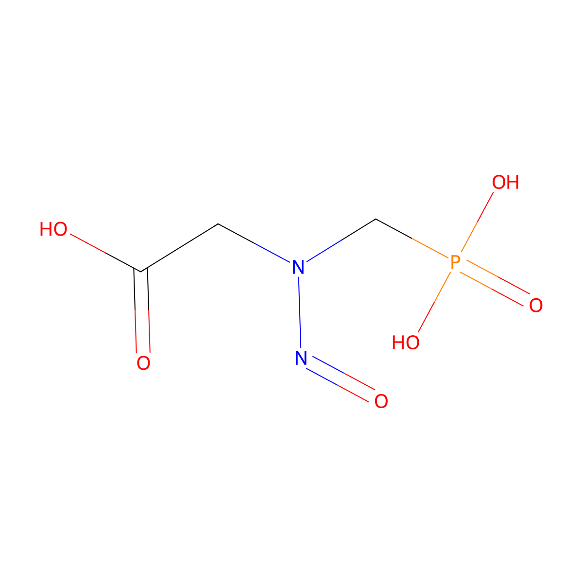 N-Nitrosoglyphosate molecular structure, CAS 56516-71-3
