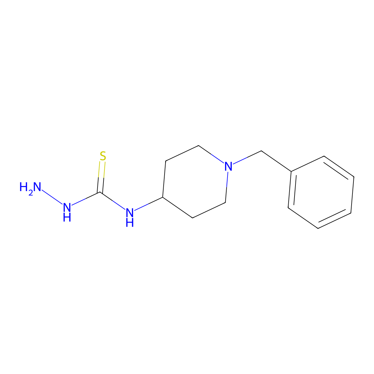 3-Amino-1-(1-benzylpiperidin-4-yl)thiourea molecular structure, CAS 565164-54-7