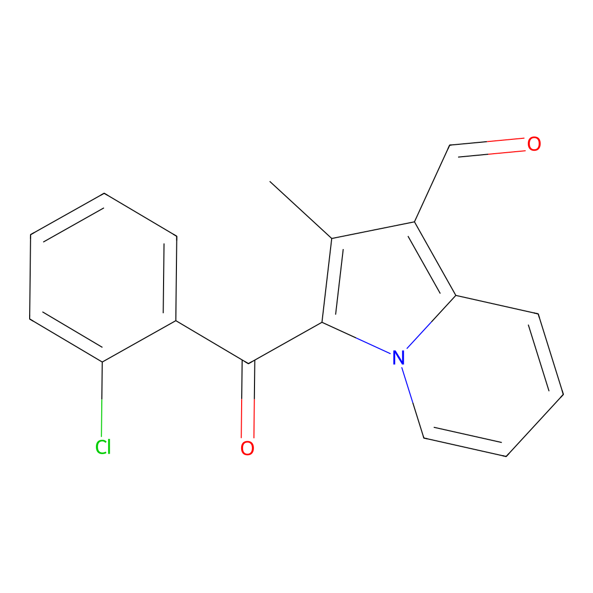 3-(2-Chloro-benzoyl)-2-methyl-indolizine-1-carbaldehyde molecular structure, CAS 565164-56-9
