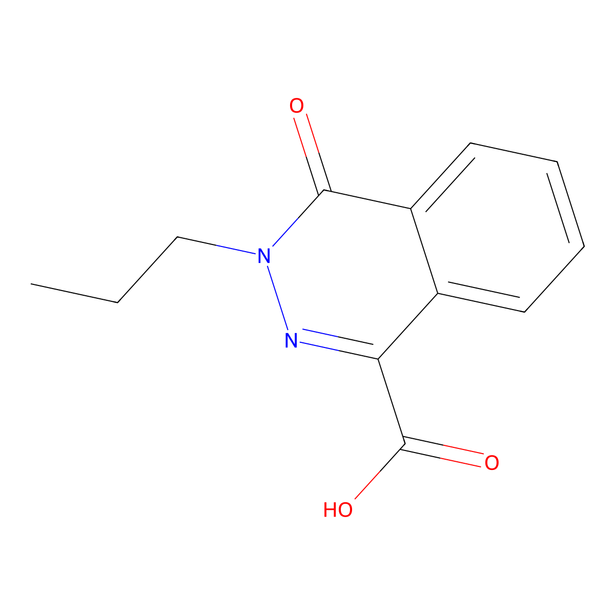 4-Oxo-3-propyl-3,4-dihydrophthalazine-1-carboxylic acid molecular structure, CAS 565165-40-4