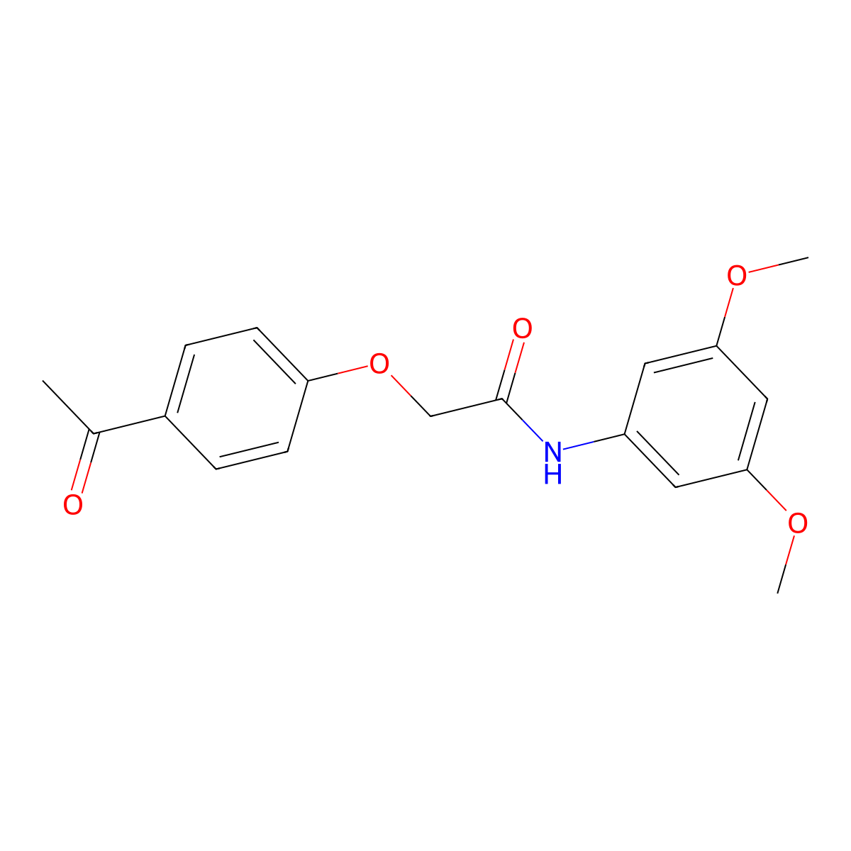 2-(4-acetylphenoxy)-N-(3,5-dimethoxyphenyl)acetamide molecular structure, CAS 565165-48-2