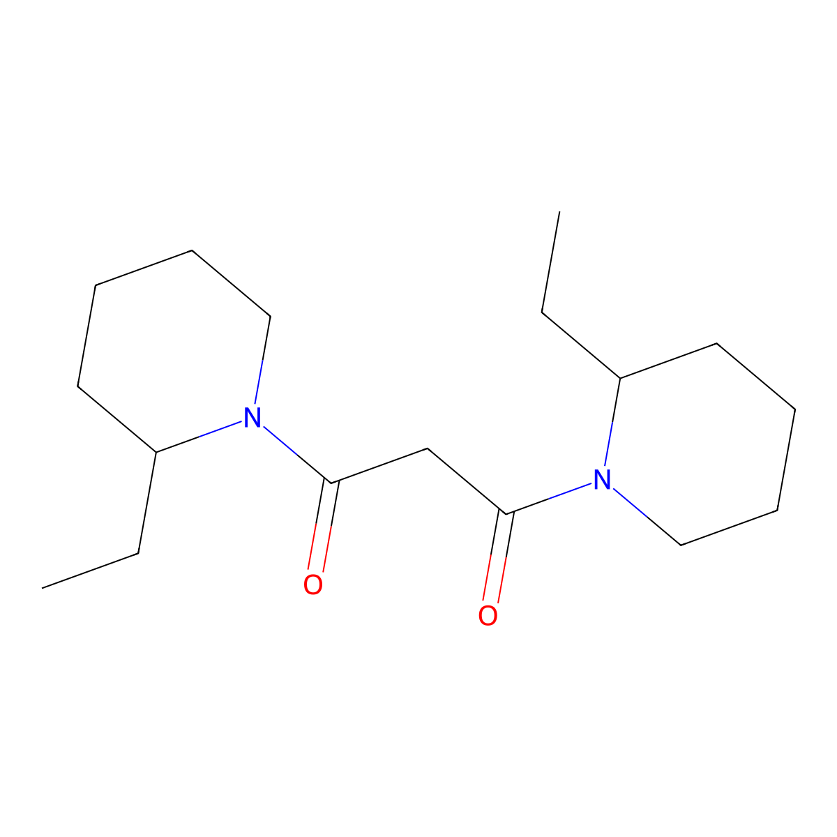 1,3-Bis(2-ethylpiperidin-1-yl)propane-1,3-dione molecular structure, CAS 565165-65-3