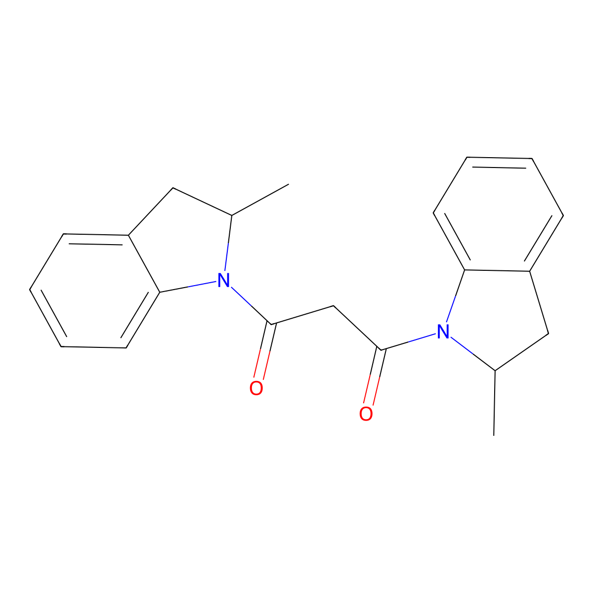 1,3-bis(2-methyl-2,3-dihydro-1H-indol-1-yl)propane-1,3-dione molecular structure, CAS 565165-68-6