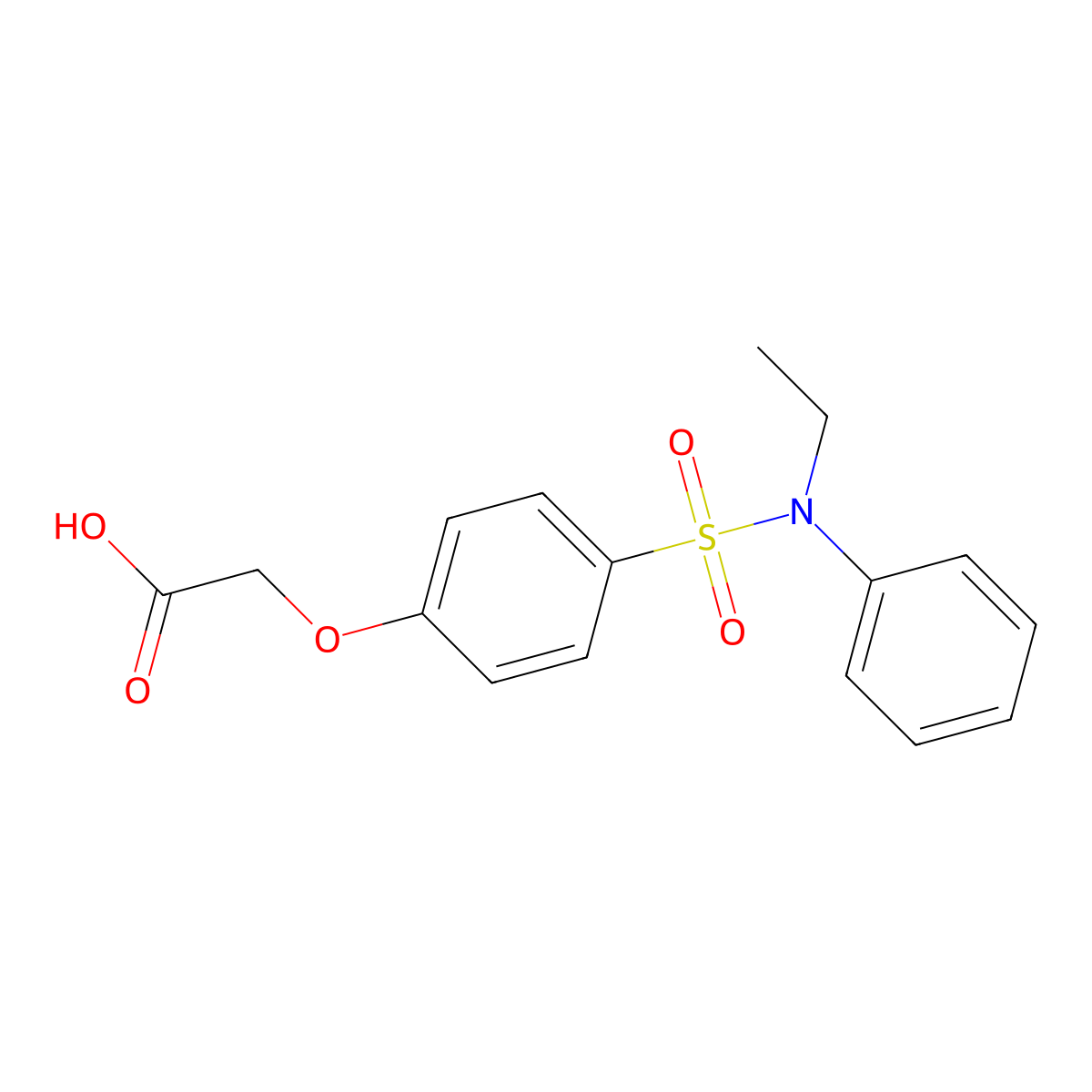 2-{4-[Ethyl(phenyl)sulfamoyl]phenoxy}acetic acid molecular structure, CAS 565165-69-7
