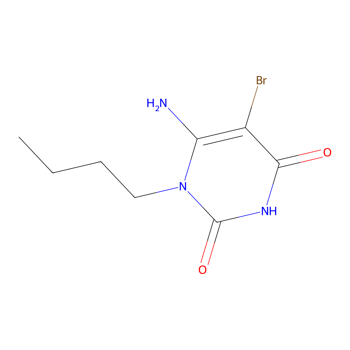 6-Amino-5-bromo-1-butyl-1,2,3,4-tetrahydropyrimidine-2,4-dione molecular structure, CAS 565165-71-1